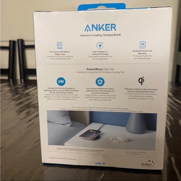 Anker PowerWave 5 Pad Black,Charging pad /New - Picture 3 of 7